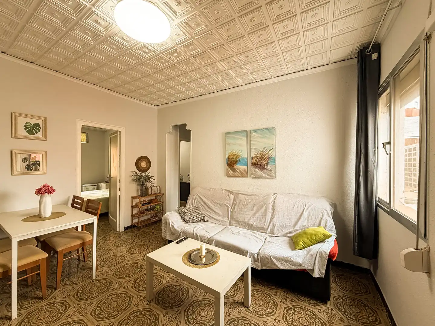 Living room of Flat for sale in Sagunto / Sagunt  with Air Conditioner, Heating and Furnished