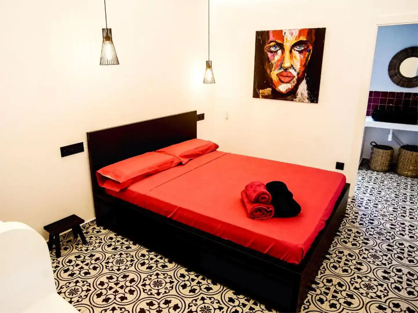 Bedroom of Flat for sale in Oliva  with Air Conditioner, Private garden and Storage room
