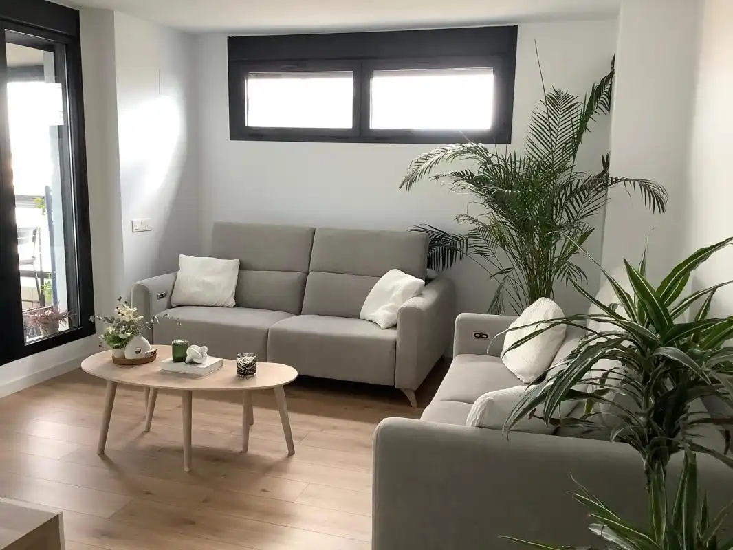 Living room of Duplexes for rent in Valencia  with Air Conditioner, Heating and Terrace