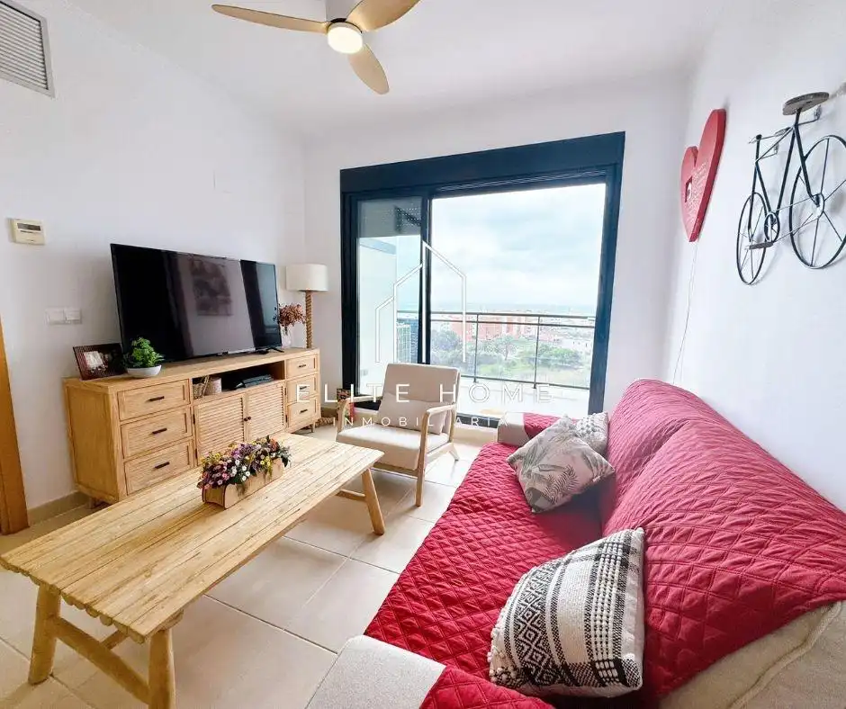 Sala de estar de Piso en venta en Moncofa con Amueblado y Piscina comunitaria