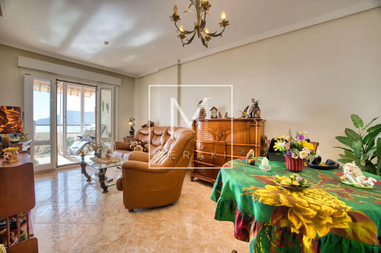 Sala de estar de Apartamento en venta en Calpe / Calp con Aire acondicionado, Jardín privado y Terraza