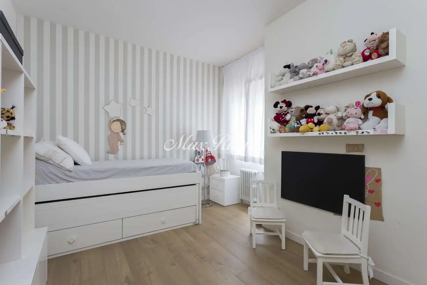 Schlafzimmer von Wohnung zur Miete in Barcelona mit Klimaanlage, Heizung und Terrasse