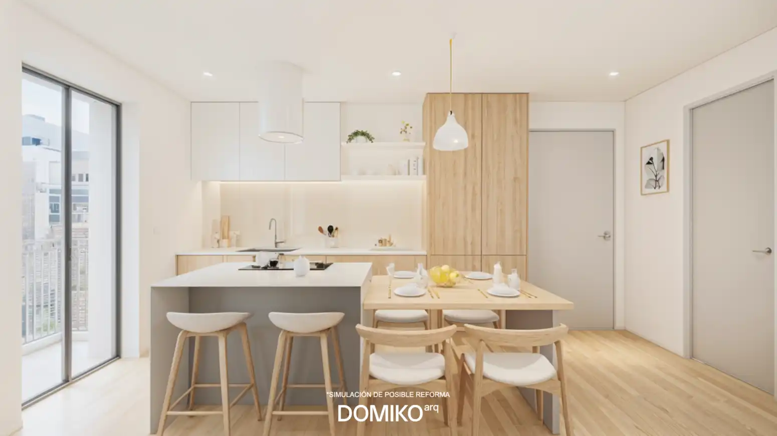 Küche von Wohnung zum Verkauf in Pasaia mit Balkon