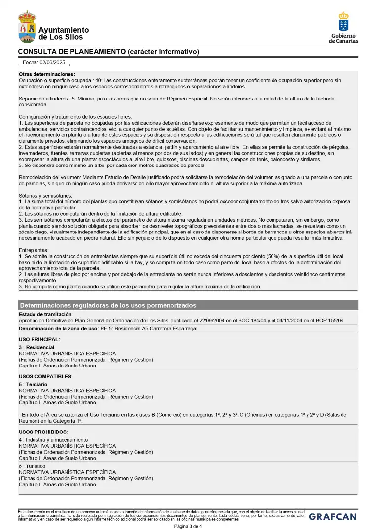 Parking de Residencial en venta en Los Silos