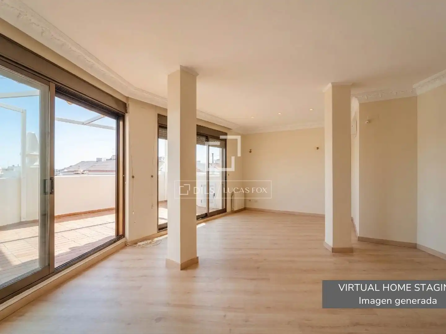 Außenansicht von Dachboden zur Miete in Valencia mit Klimaanlage, Heizung und Terrasse