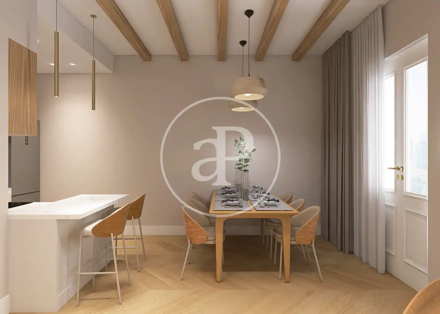 Dining room of Flat for sale in Barcelona  with Air Conditioner, Heating and Terrace