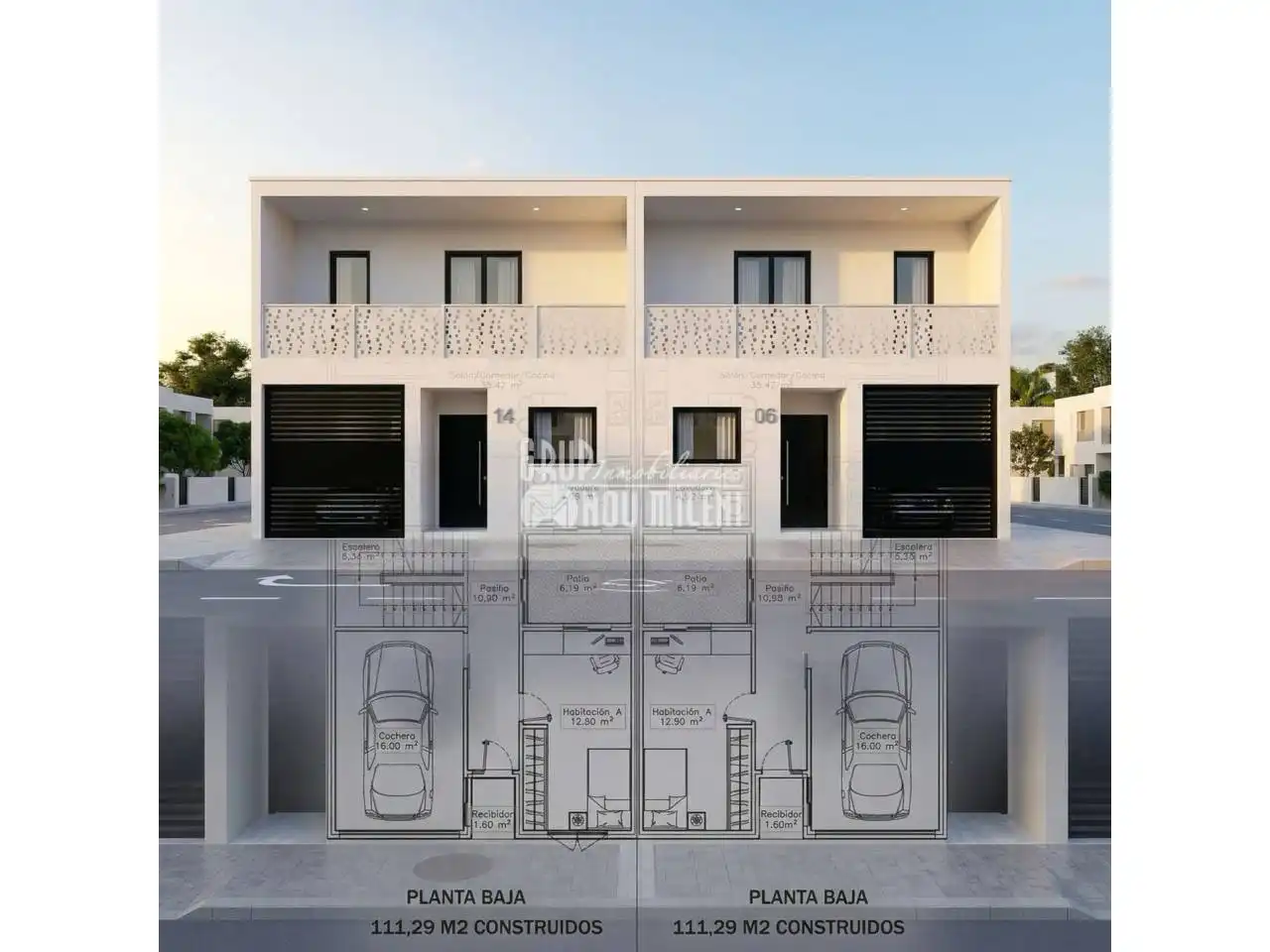 Einfamilien-Reihenhaus zum Verkauf in Silla mit Klimaanlage und Terrasse