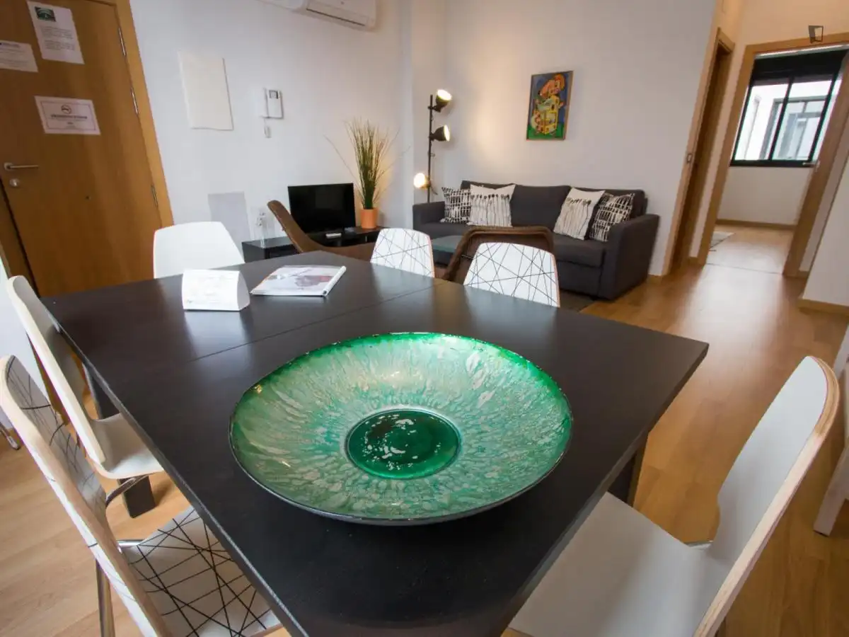 Wohnzimmer von Wohnungen zur Miete in Málaga mit Klimaanlage, Heizung und Möbliert