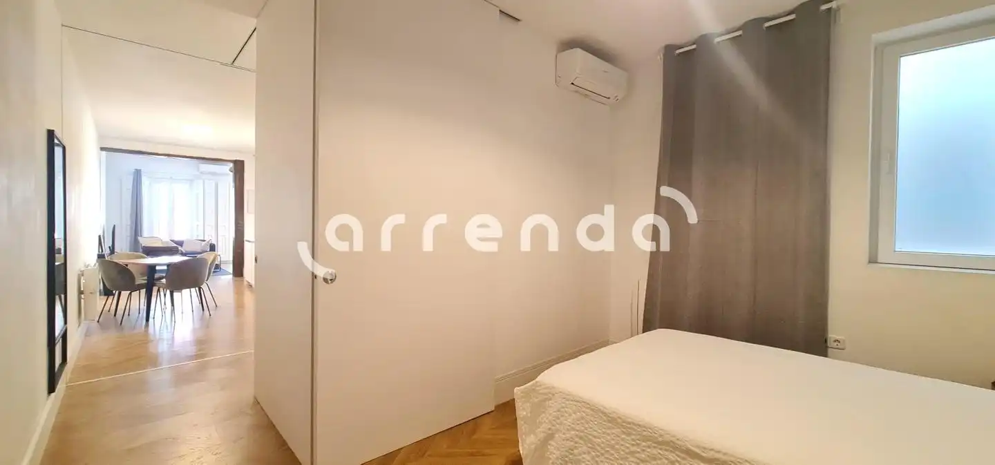 Schlafzimmer von Wohnung zur Miete in Madrid mit Klimaanlage und Möbliert