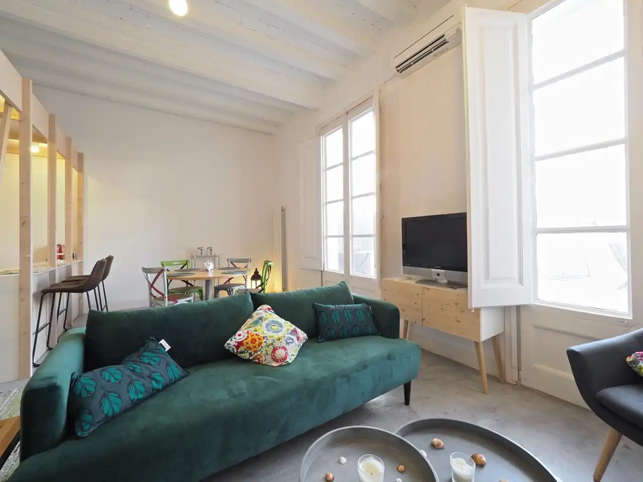 Wohnzimmer von Loft zur Miete in Eixample
