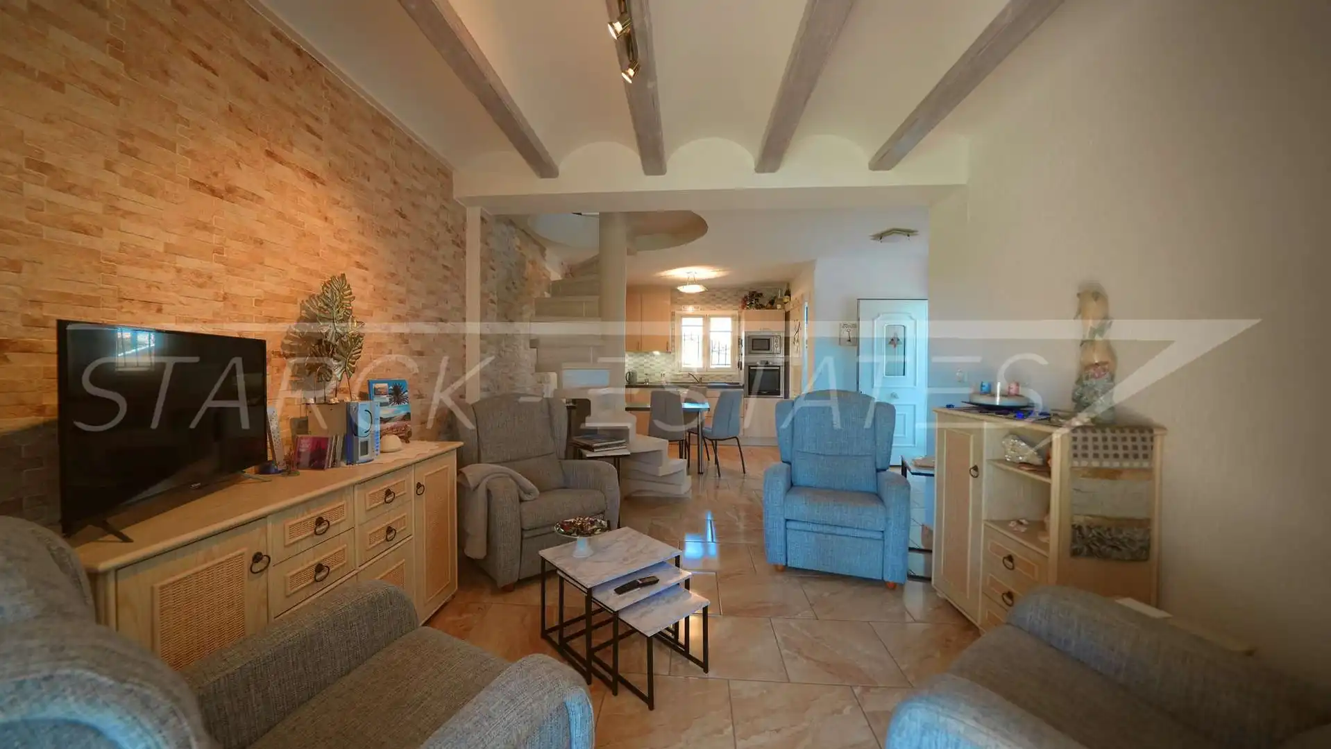 Sala de estar de Casa o chalet en venta en Els Poblets con Aire acondicionado y Piscina
