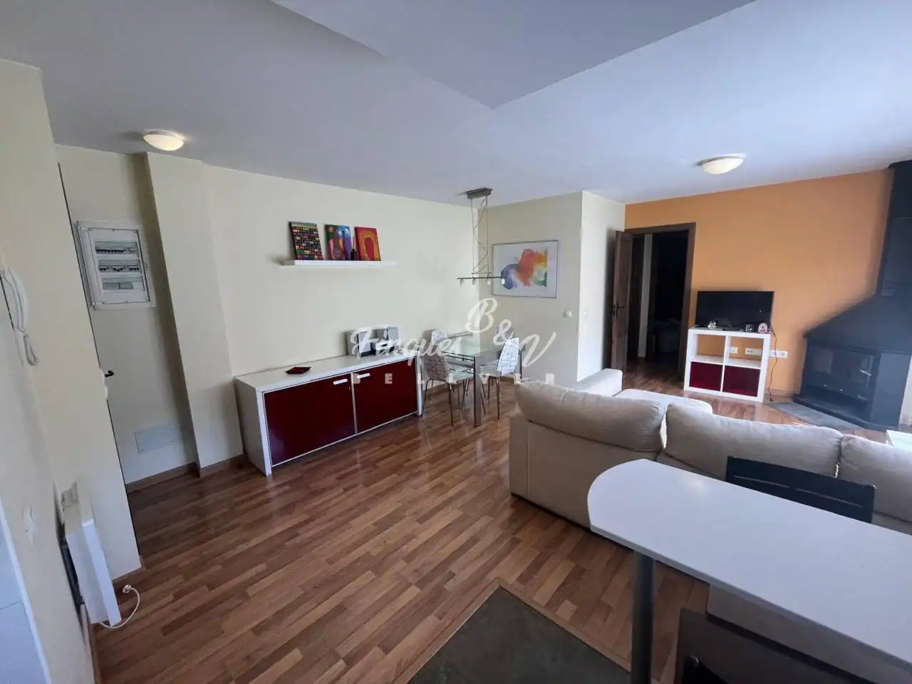 Sala de estar de Piso en venta en Alp con Calefacción, Parquet y Trastero