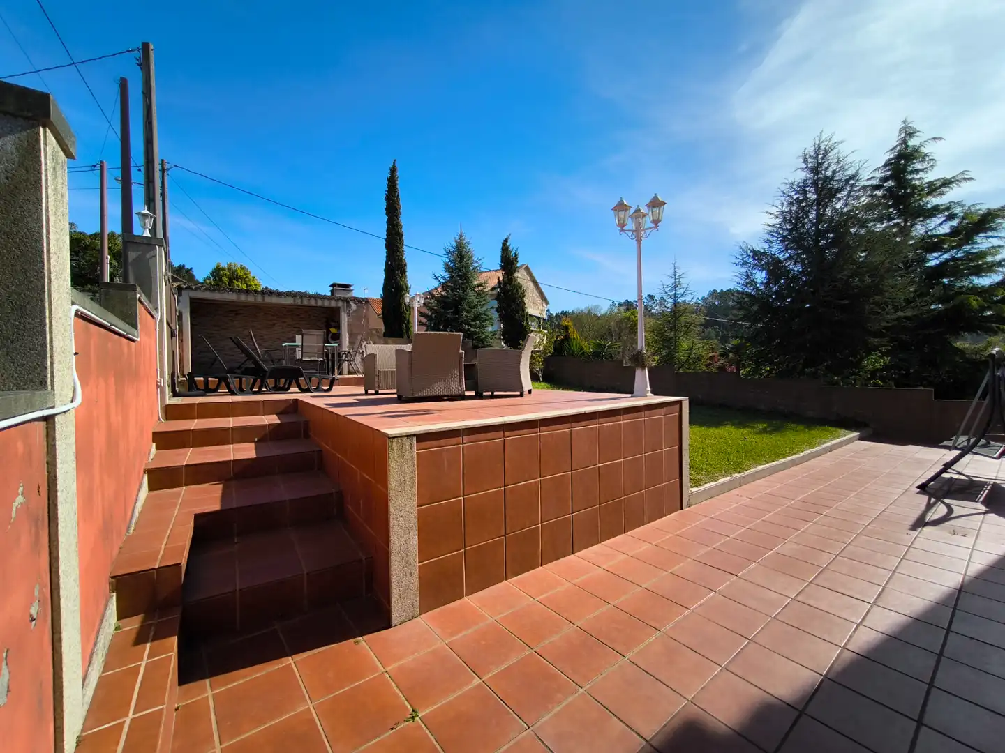 Terraza de Casa o chalet en venta en Meis con Calefacción, Jardín privado y Parquet