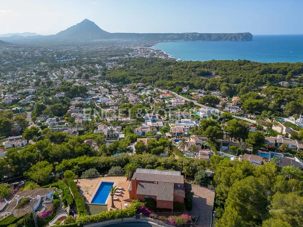 Außenansicht von Haus oder Chalet zur Miete in Jávea / Xàbia mit Klimaanlage, Heizung und Privatgarten