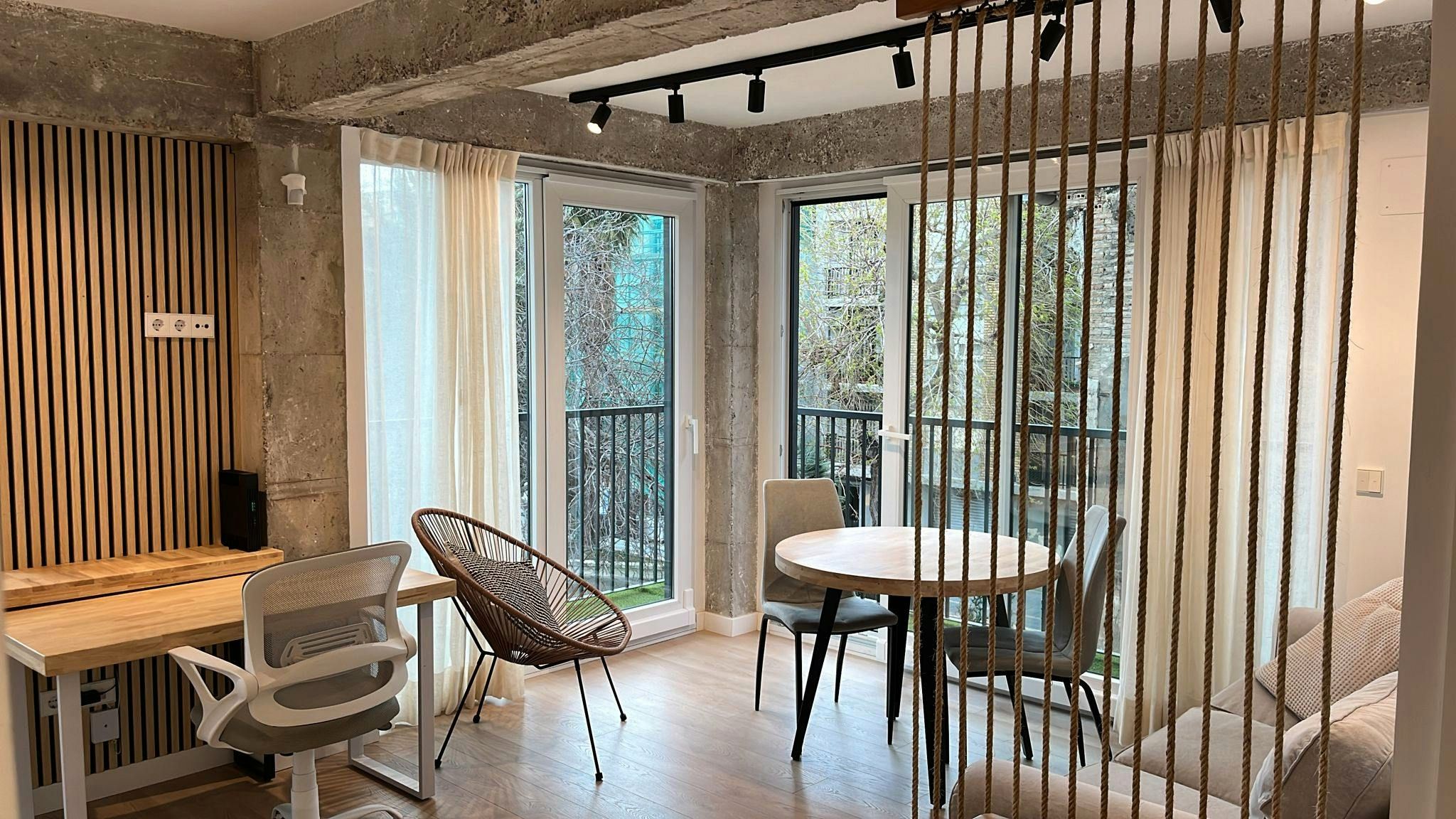 Dining room of Flat to rent in  Valencia Capital  with Air Conditioner, Furnished and Washing machine