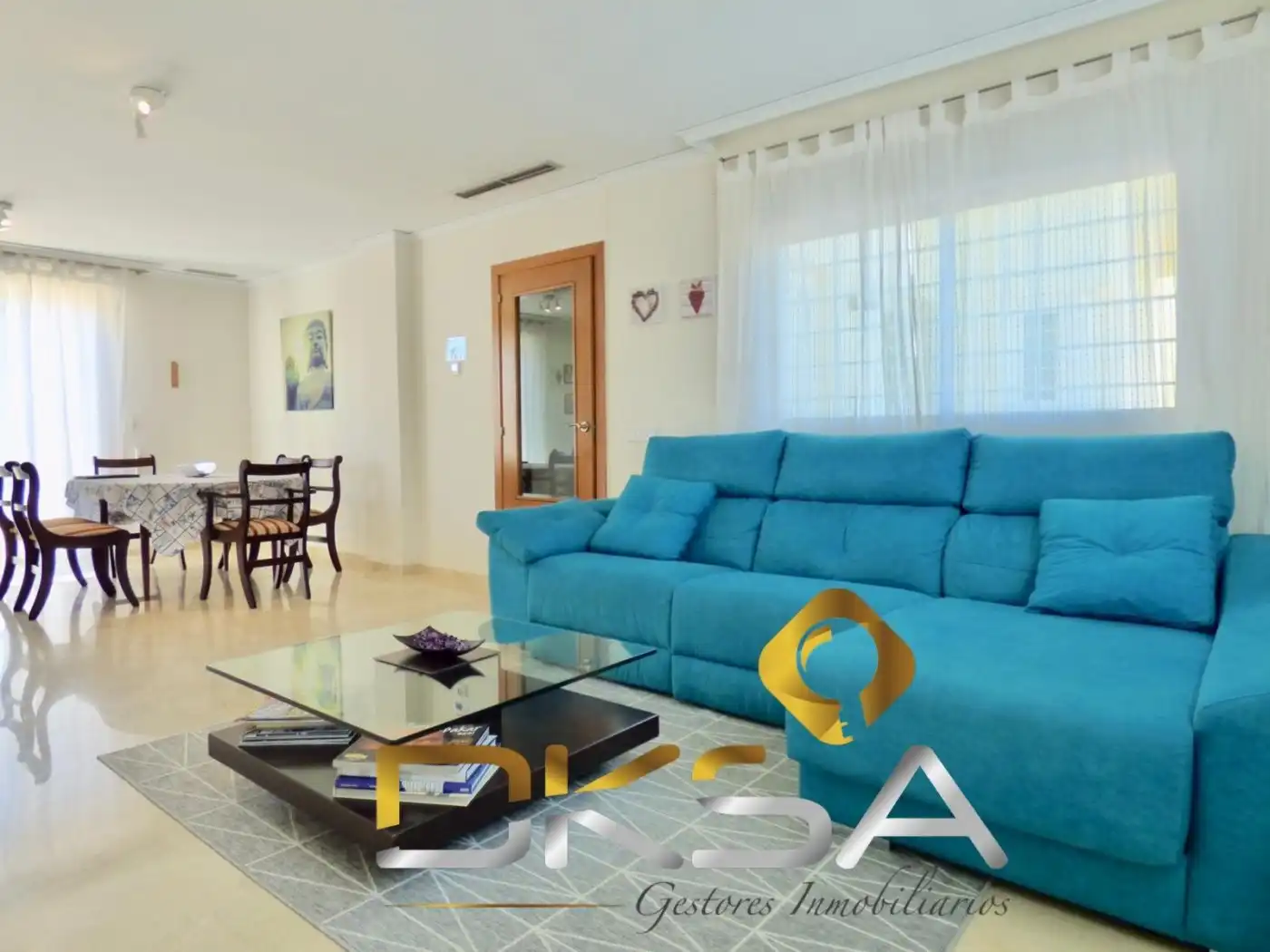 Sala de estar de Casa o chalet de alquiler en Benicasim / Benicàssim con Aire acondicionado, Calefacción y Jardín privado