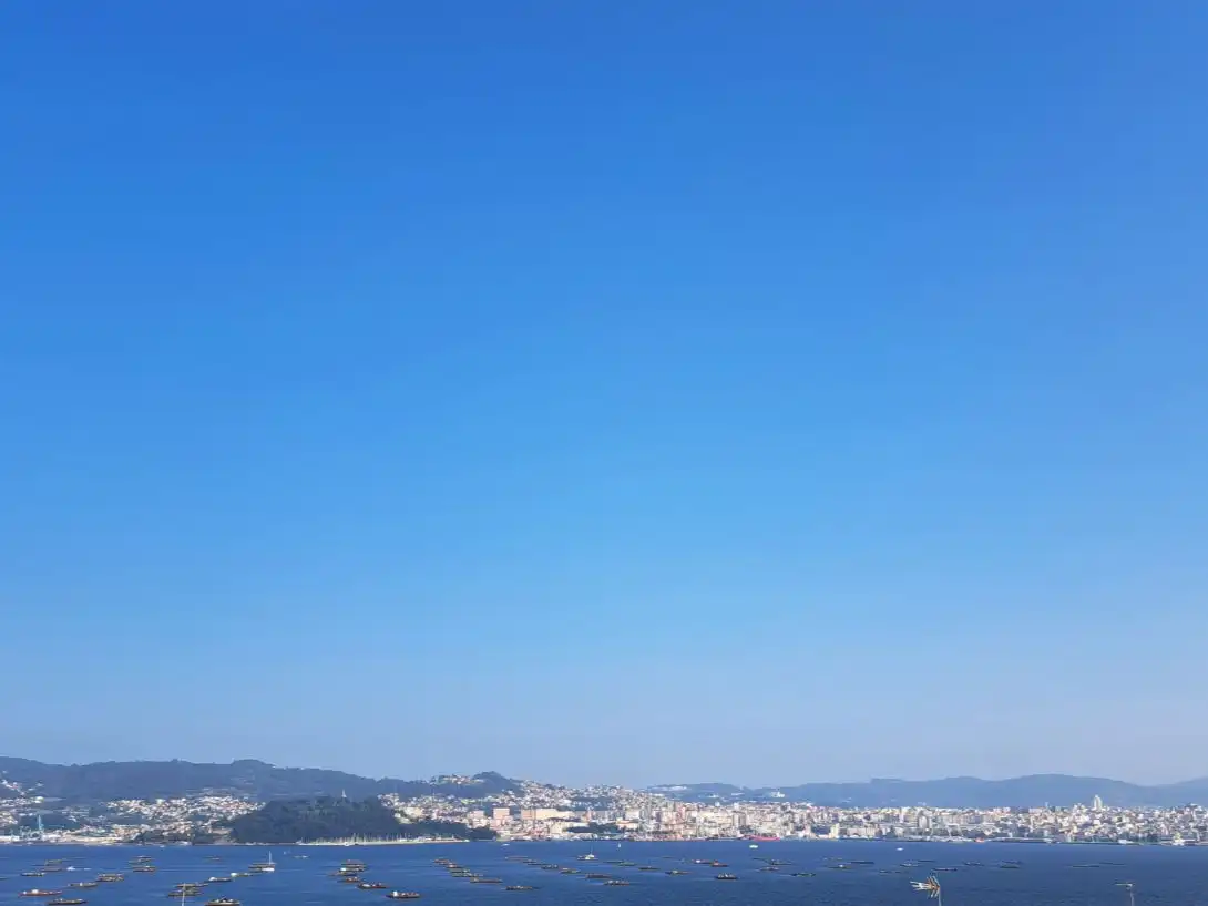 Vista exterior de Pis de lloguer en Moaña amb Calefacció, Parquet i Moblat