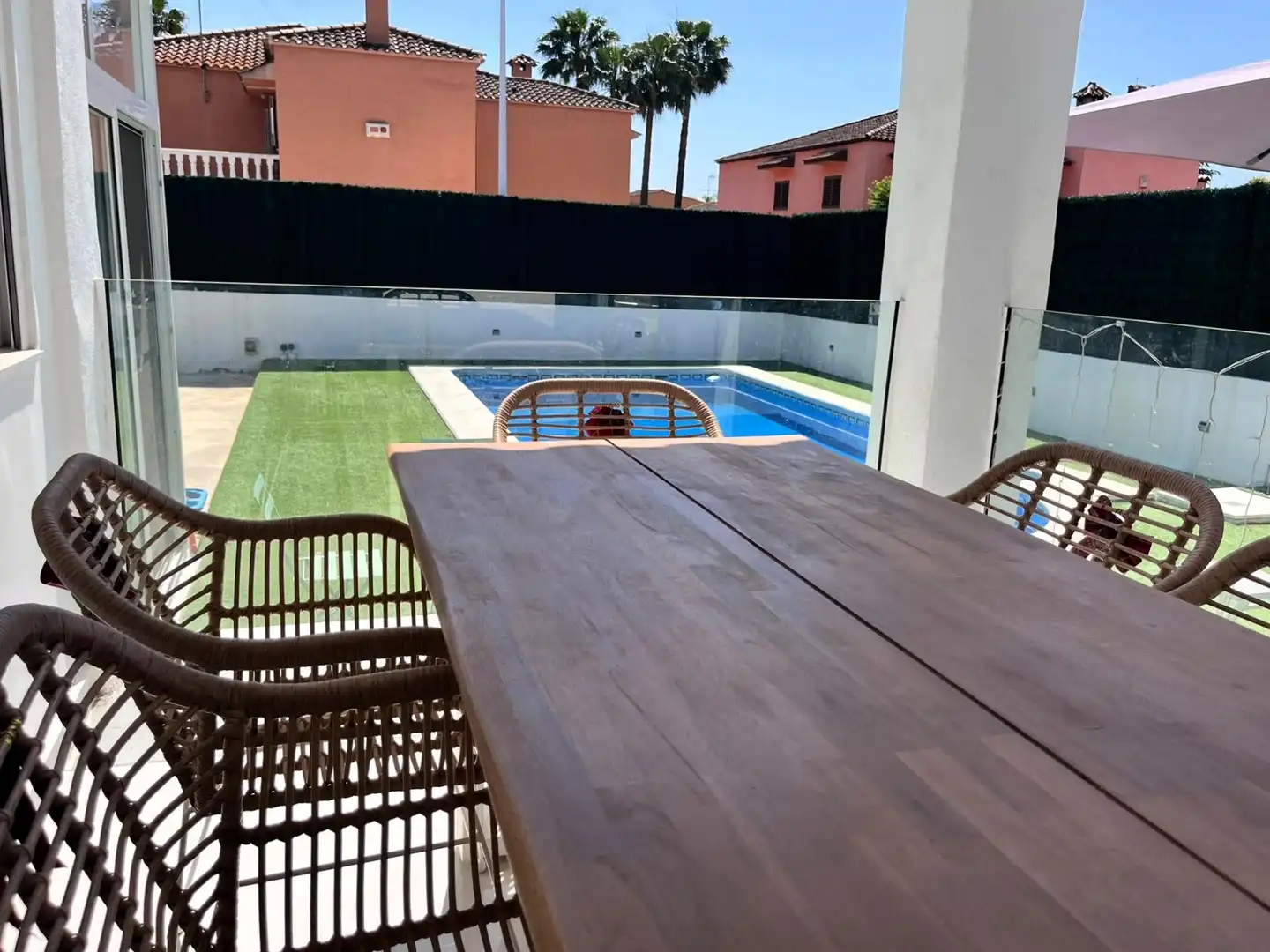 Terrassa de Casa o xalet en venda en La Pobla de Vallbona amb Aire condicionat, Calefacció i Jardí privat