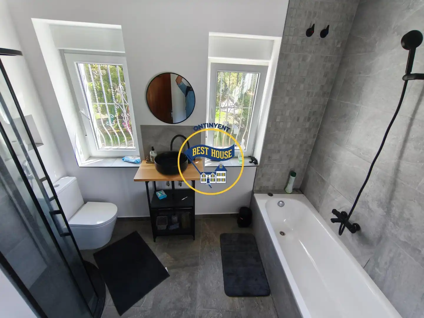 Baño de Finca rústica en venta en Alfafara con Aire acondicionado, Jardín privado y Terraza