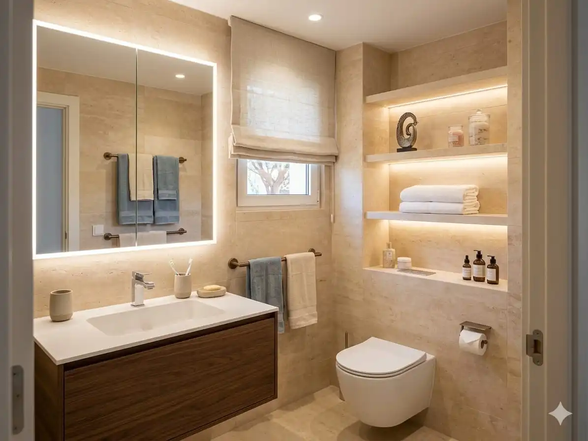 Badezimmer von Wohnung zum Verkauf in Valencia mit Klimaanlage, Heizung und Parkett