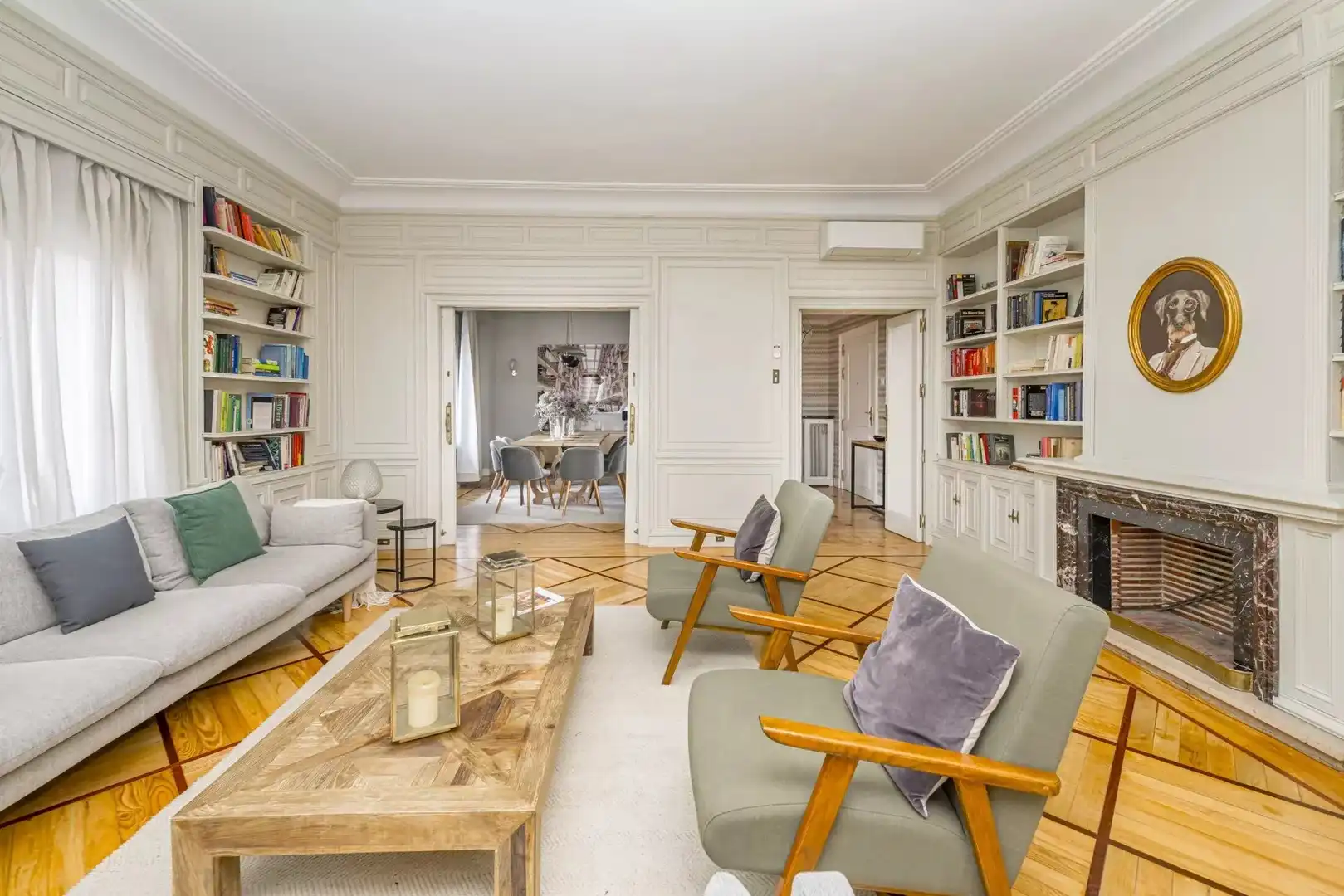 Living room of Flat for rent in Madrid  with Air Conditioner, Heating and Terrace