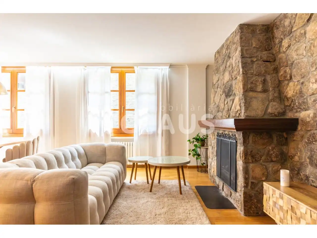 Wohnzimmer von Wohnung zur Miete in La Massana mit Heizung, Privatgarten und Parkett