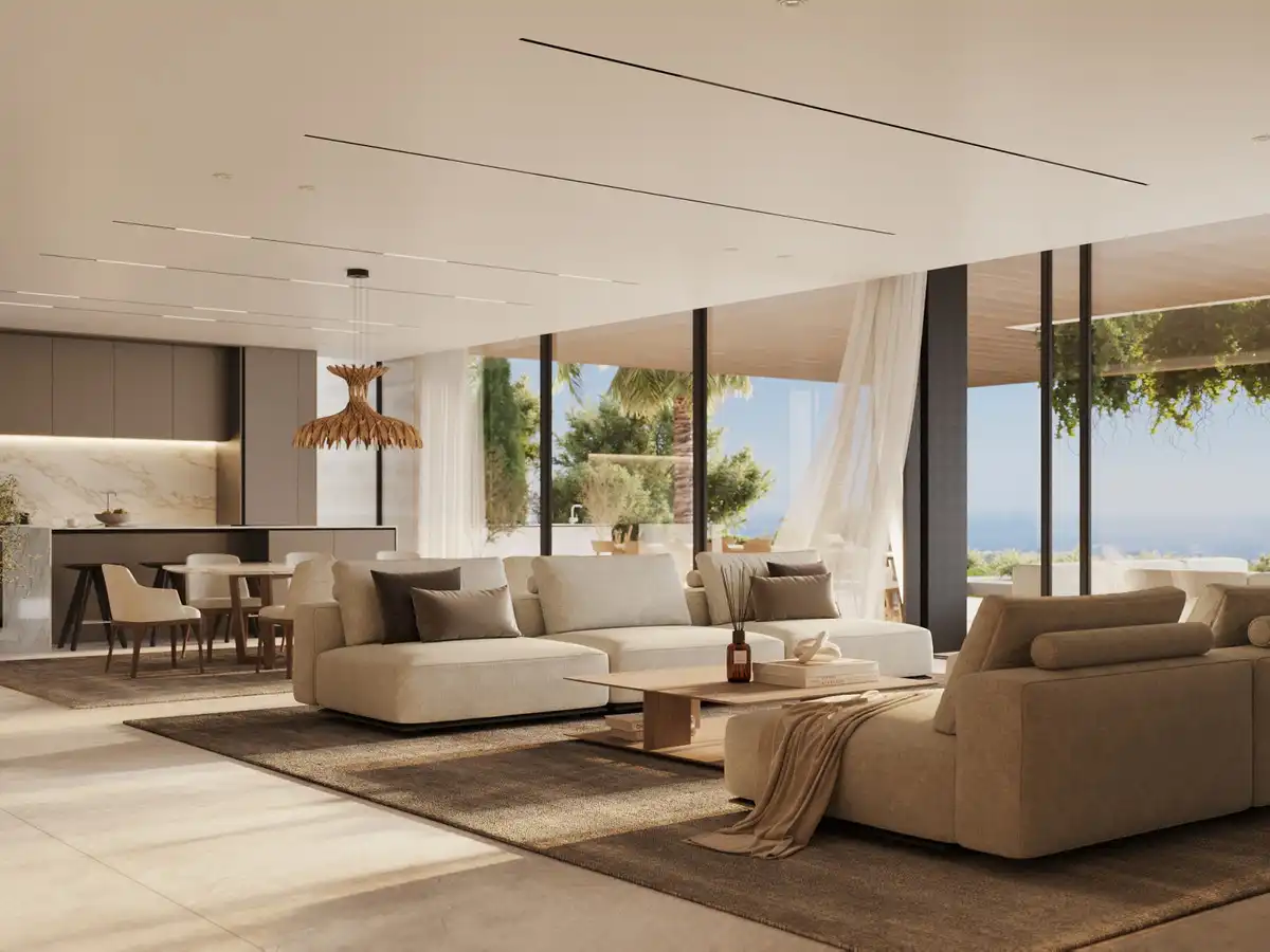 Sala d'estar de Casa o xalet en venda en Málaga amb Aire condicionat, Jardí privat i Terrassa