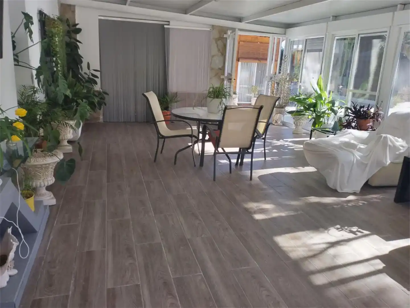Terrassa de Finca rústica en venda en Sax amb Aire condicionat i Piscina