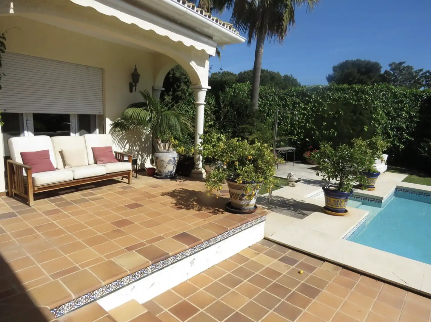 Terraza de Casa o chalet en venta en Benahavís con Aire acondicionado, Calefacción y Jardín privado