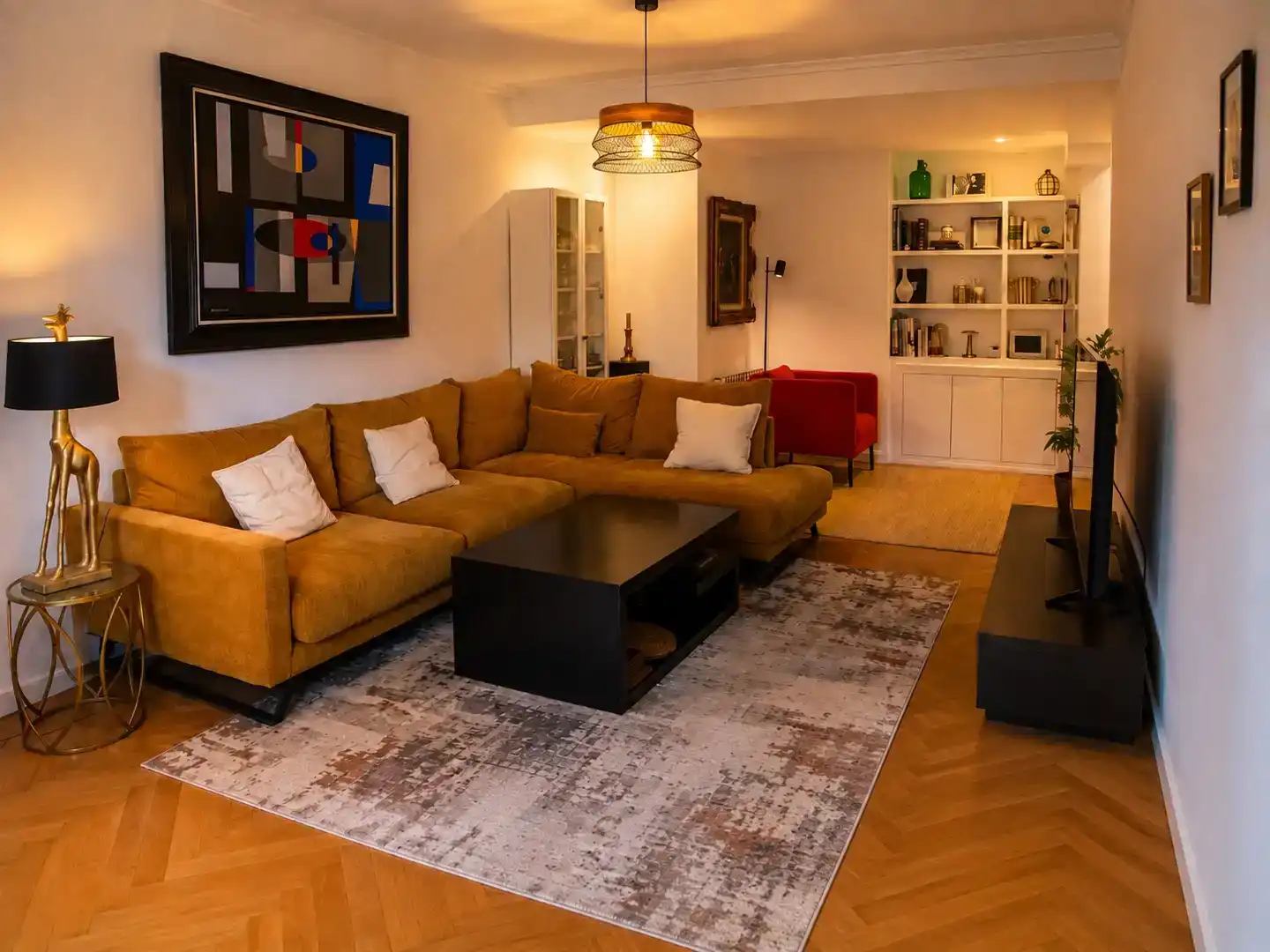 Sala de estar de Dúplex en venta en Boadilla del Monte con Aire acondicionado y Piscina