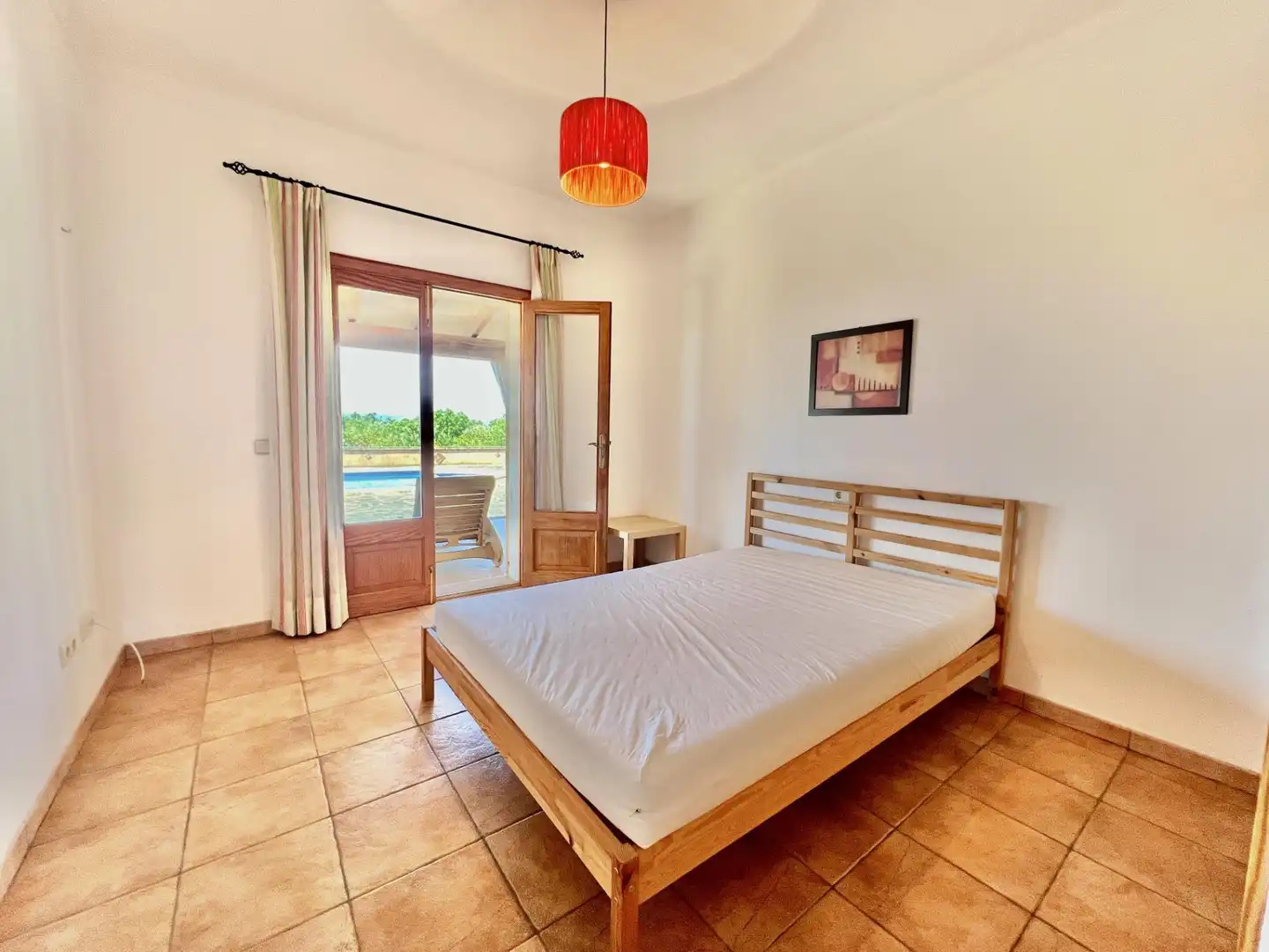 Habitación de Finca rústica de alquiler en Campos con Aire acondicionado, Calefacción y Jardín privado