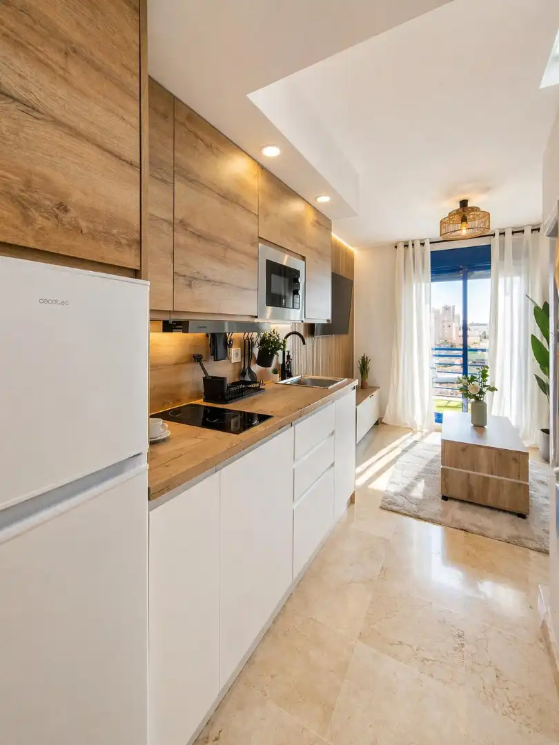 Küche von Dachboden zum Verkauf in Benalmádena mit Klimaanlage, Heizung und Terrasse