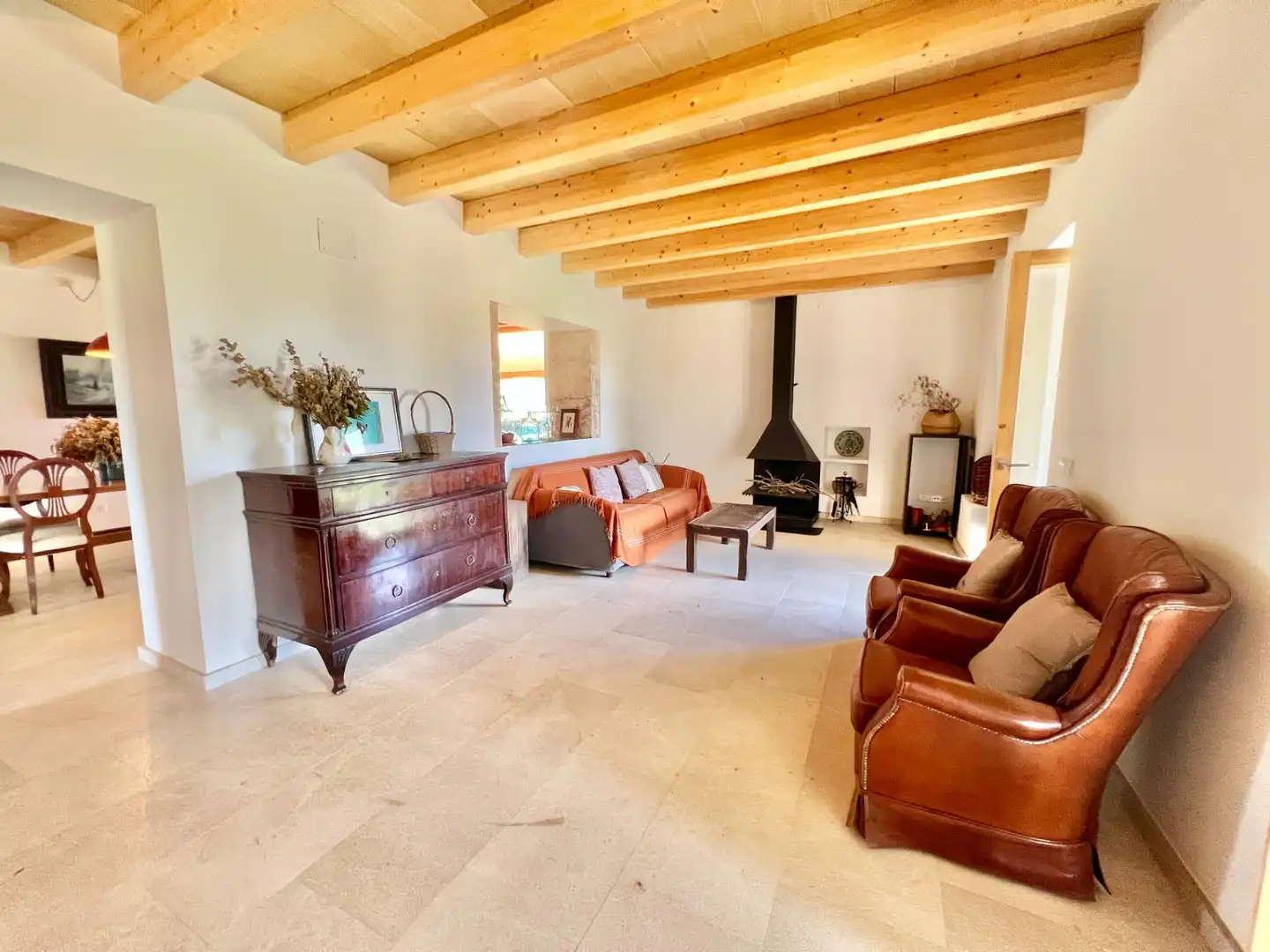 Sala d'estar de Casa o xalet en venda en Porreres amb Aire condicionat, Calefacció i Terrassa