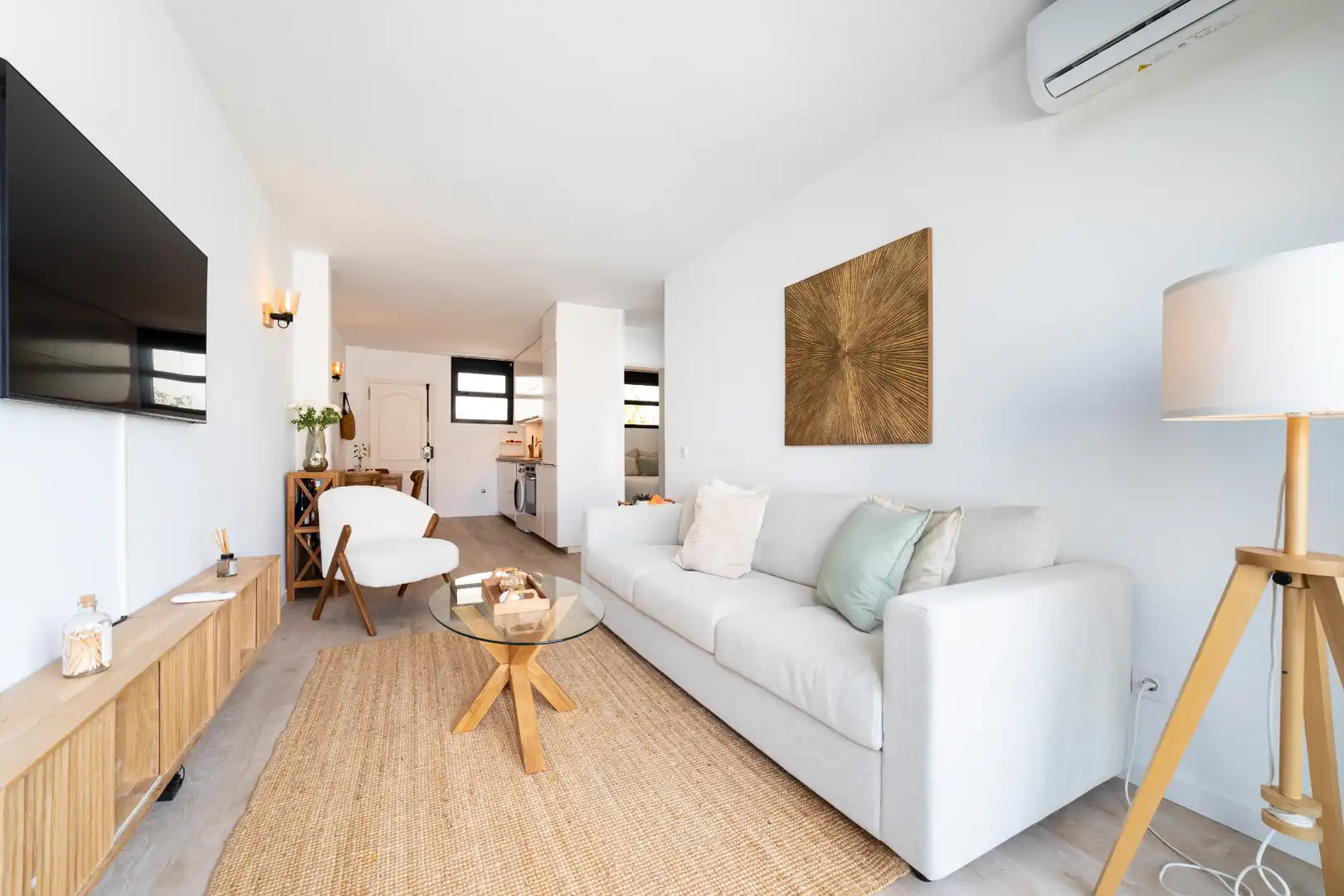 Sala de estar de Piso en venta en  Palma de Mallorca con Aire acondicionado, Parquet y Terraza