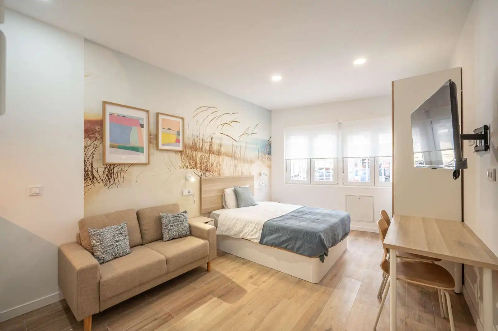 Habitación de Estudio para compartir en Madrid con Aire acondicionado, Calefacción y Terraza