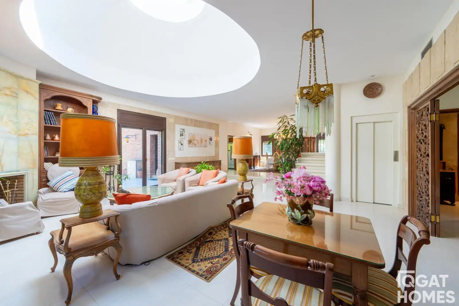 Sala de estar de Casa o chalet de alquiler en Sant Cugat del Vallès con Aire acondicionado, Calefacción y Jardín privado