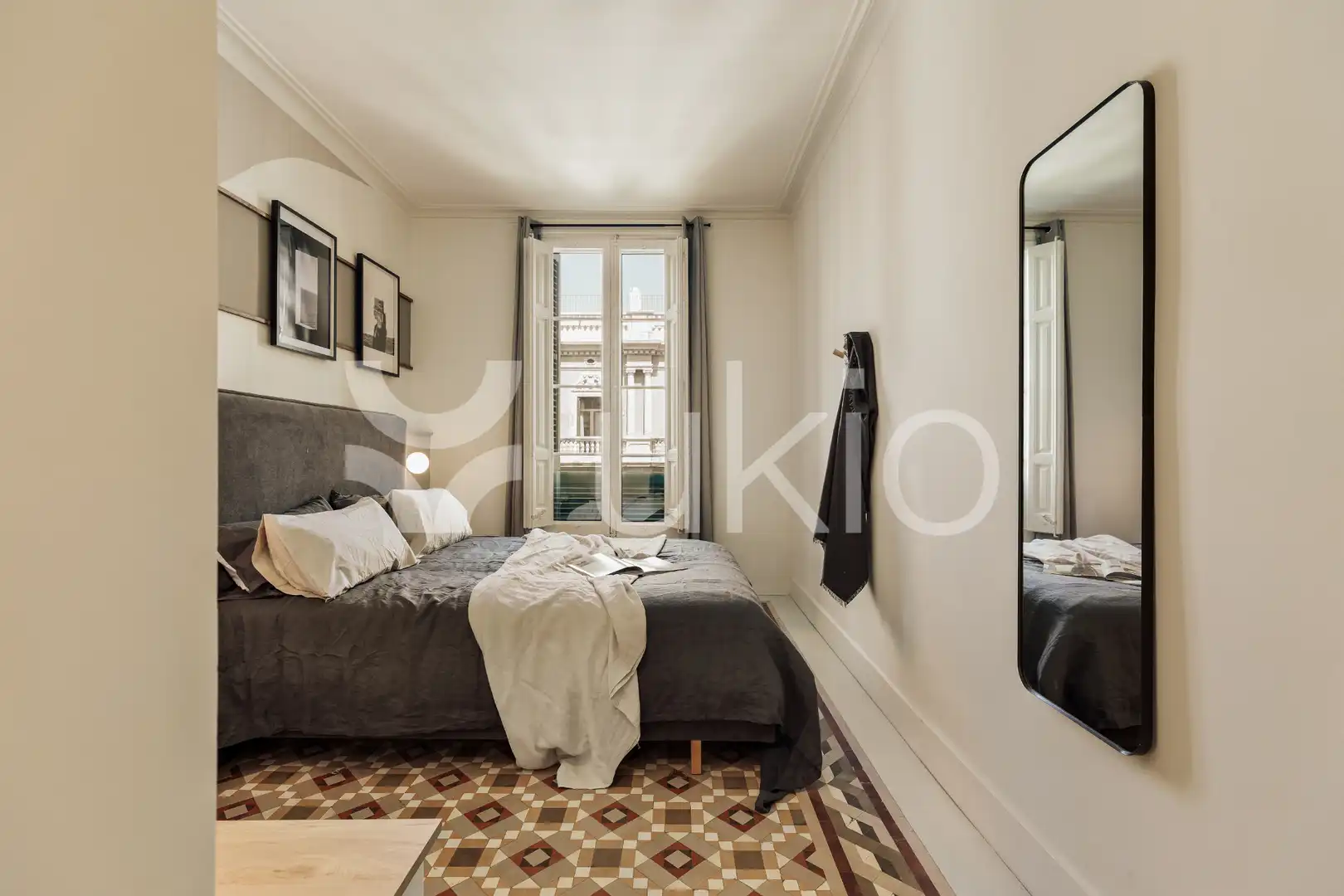Schlafzimmer von Wohnungen zur Miete in Barcelona mit Klimaanlage, Heizung und Terrasse
