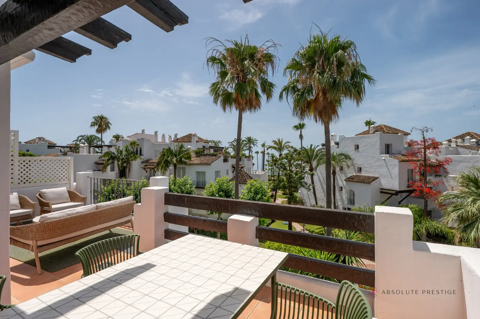 Terrace of Attic for rent in Estepona  with Air Conditioner, Terrace and Swimming Pool