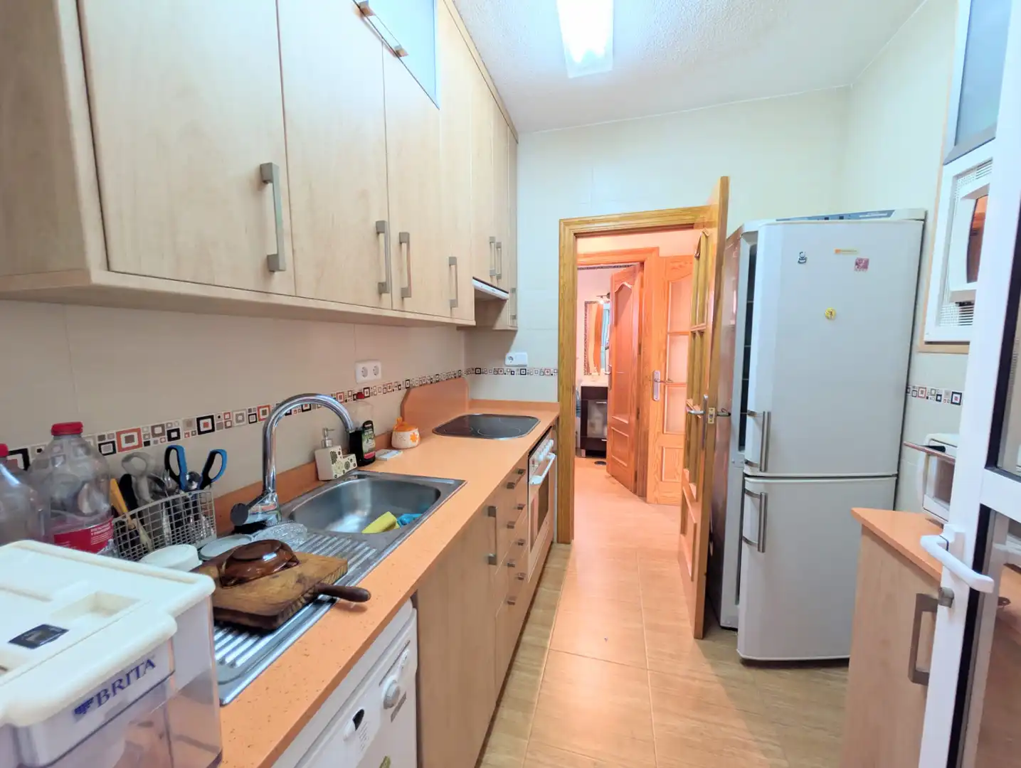 Kitchen of Flat for sale in Cartagena  with Air Conditioner, Furnished and Balcony