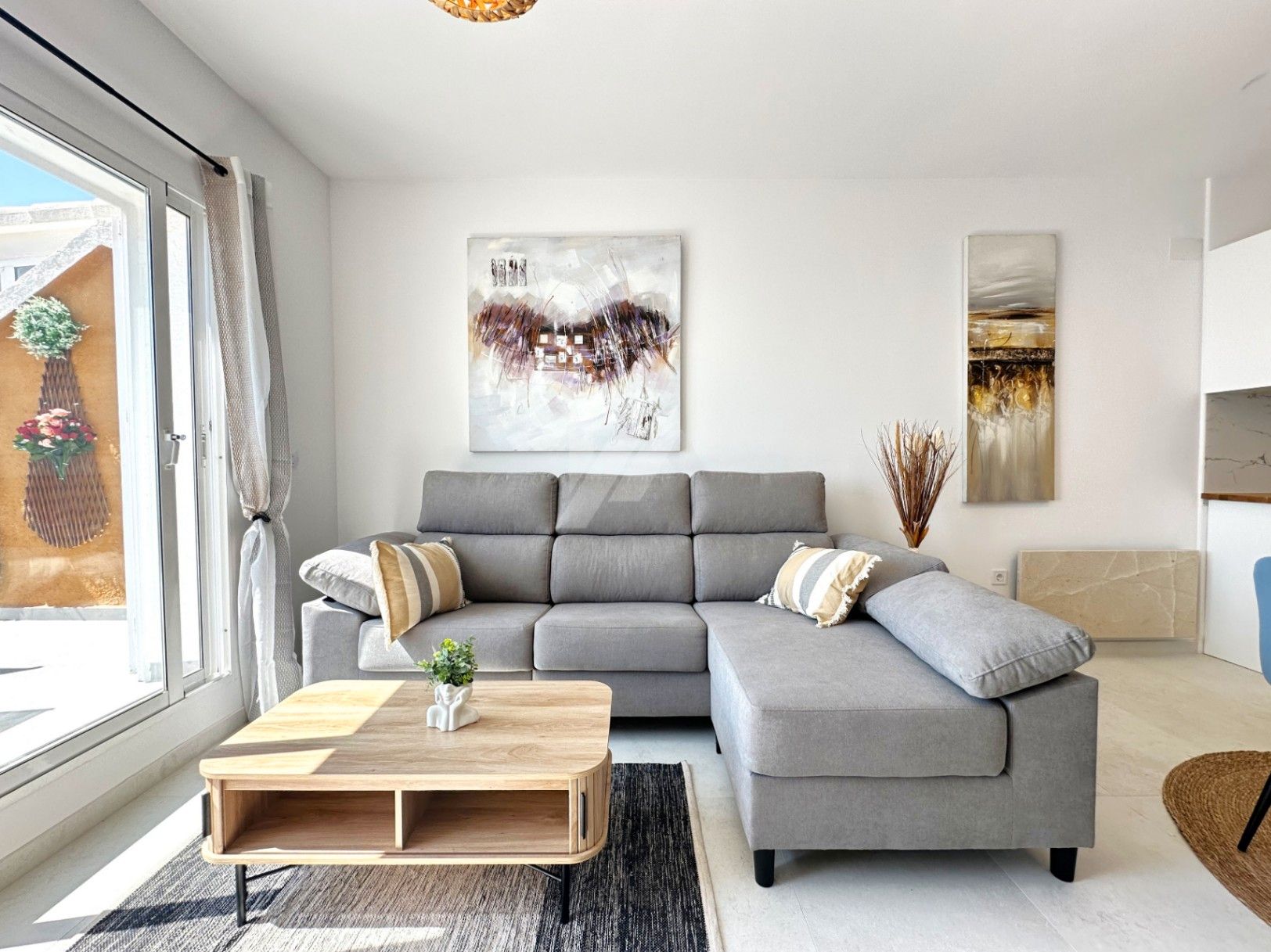 Living room of Apartment for sale in Benitachell / El Poble Nou de Benitatxell  with Air Conditioner, Heating and Private garden