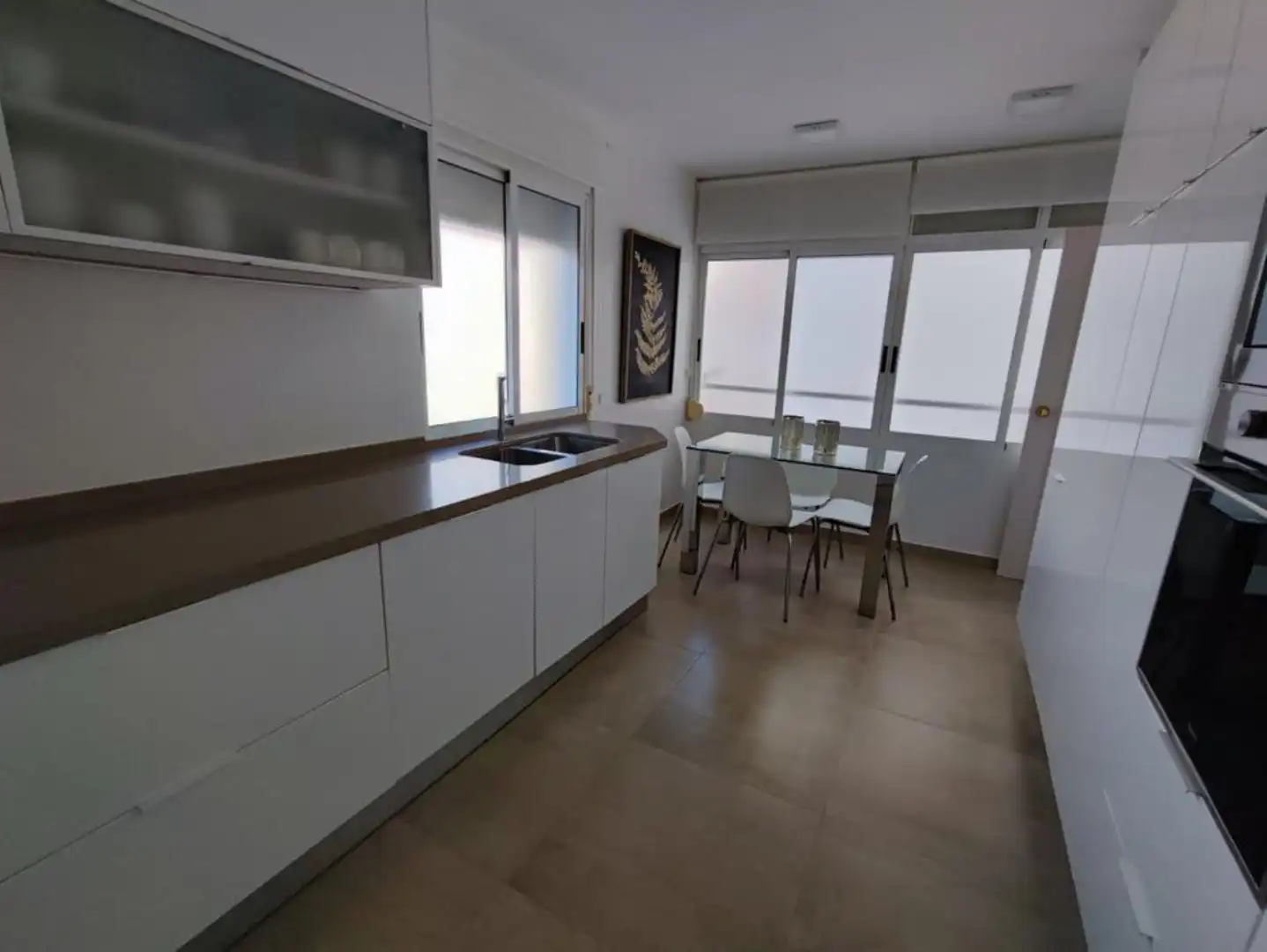 Küche von Wohnung zur untervermieten in Mataró mit Klimaanlage, Parkett und Möbliert