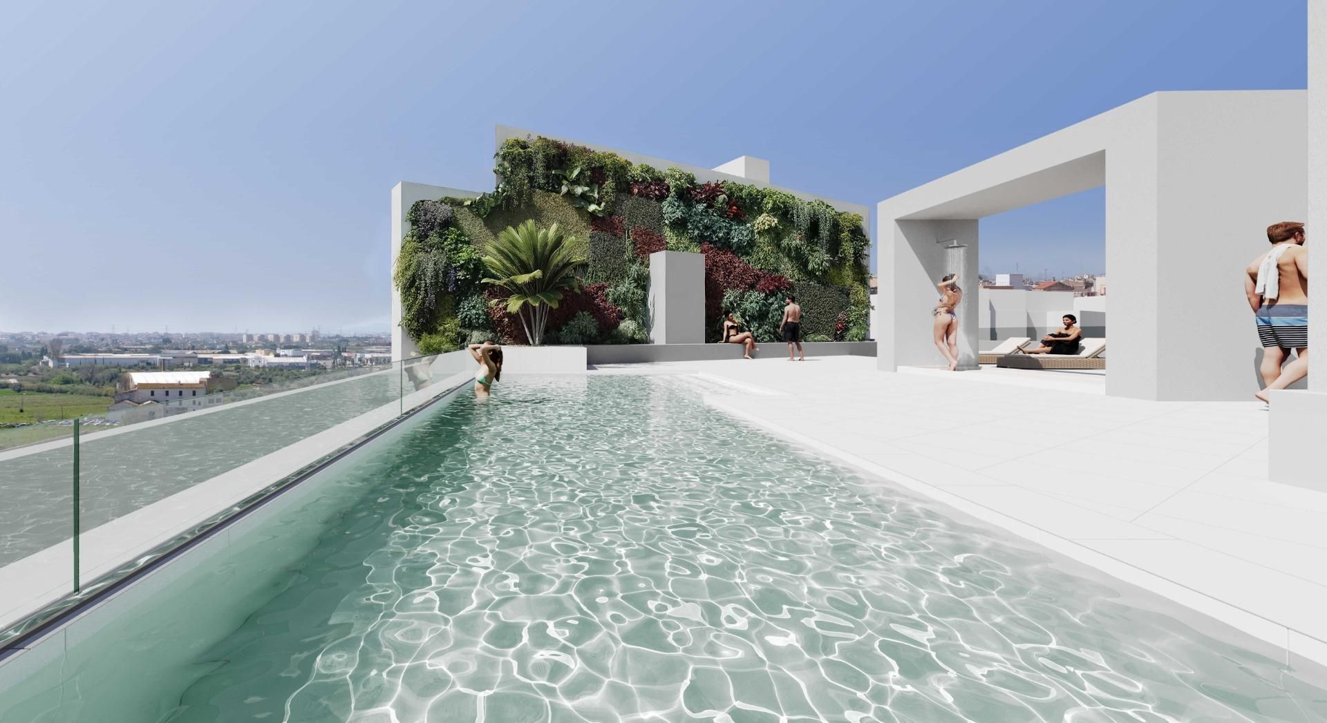 Piscina de Pis en venda en Castellón de la Plana / Castelló de la Plana amb Jardí privat, Terrassa i Traster