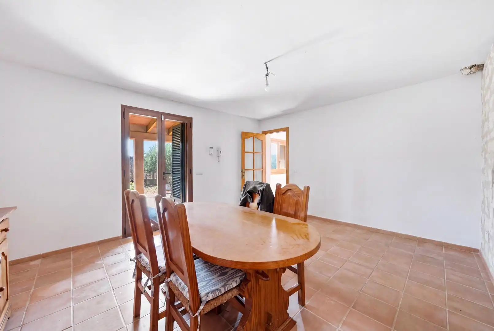 Menjador de Finca rústica en venda en Algaida amb Jardí privat, Terrassa i Alarma