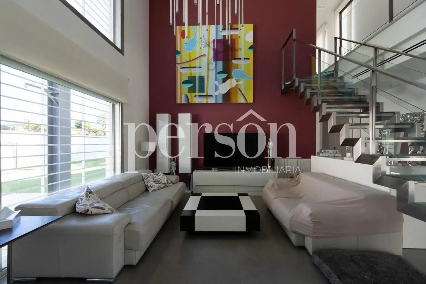 Sala de estar de Casa o chalet en venta en La Pobla de Vallbona con Aire acondicionado, Calefacción y Jardín privado