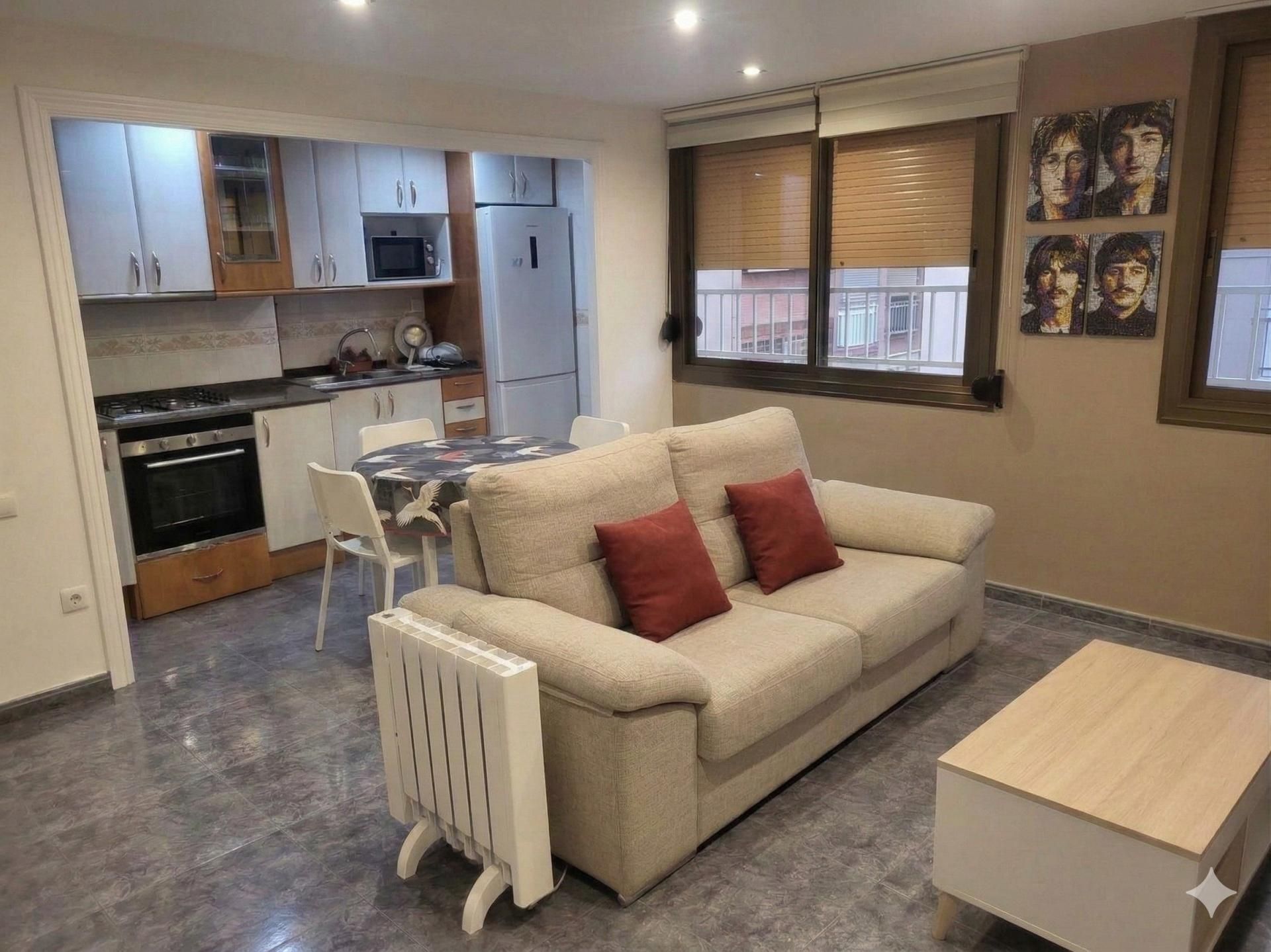 Sala d'estar de Apartament en venda en Badalona