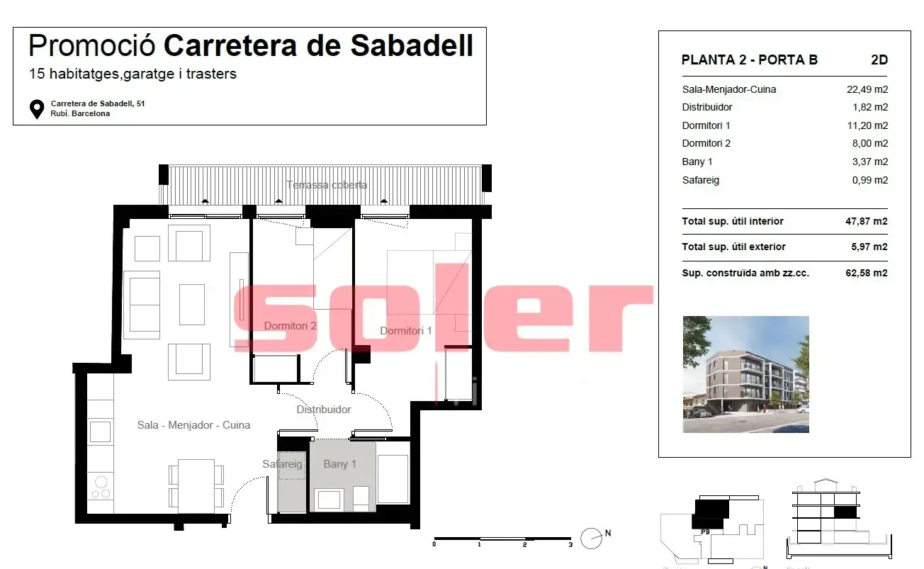 Flat for sale in Rubí  with Air Conditioner and Heating