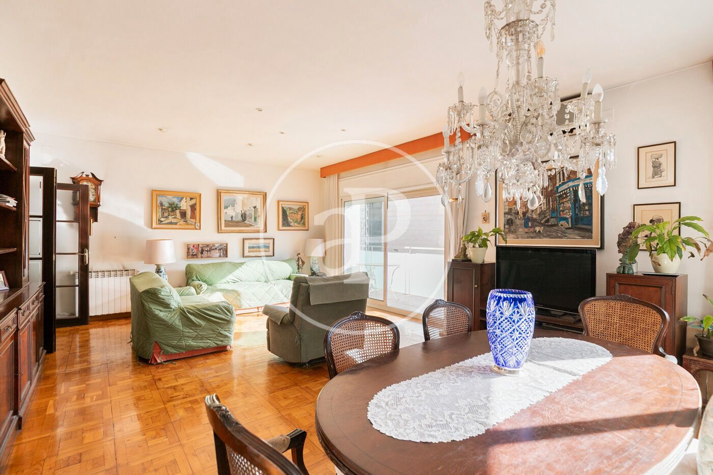 Living room of Flat for sale in  Barcelona Capital  with Air Conditioner, Heating and Terrace