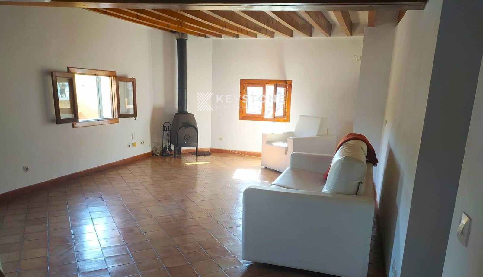 Sala de estar de Ático de alquiler en  Palma de Mallorca con Aire acondicionado