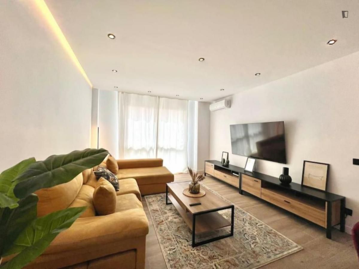 Living room of Apartment to rent in Málaga Capital  with Air Conditioner, Furnished and Oven