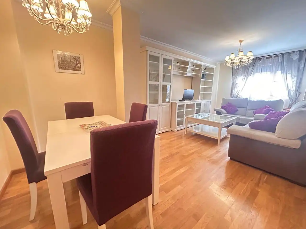 Dining room of Flat for rent in Gijón   with Heating, Storage room and Furnished